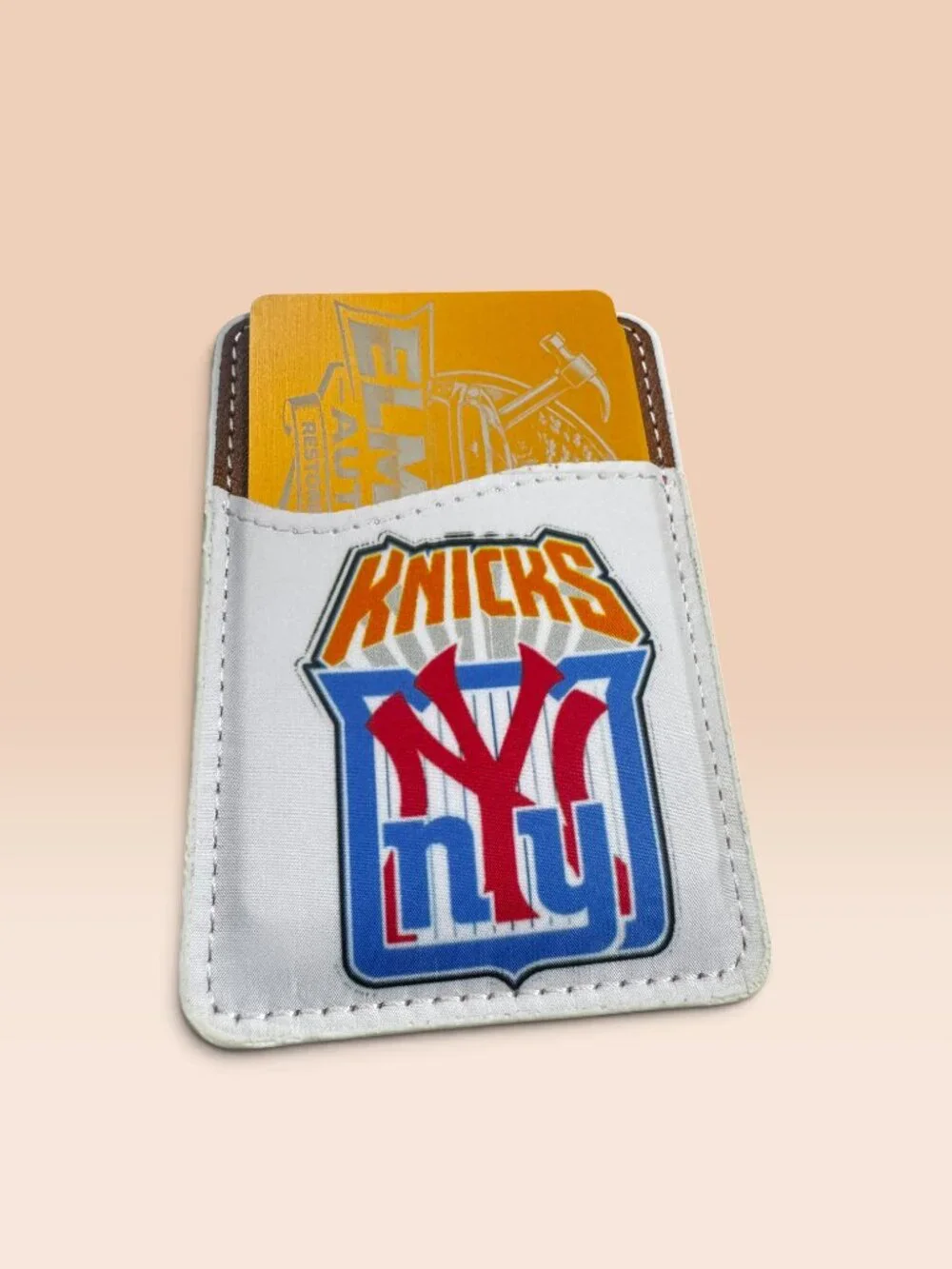 NY Knicks Phone Card Holder Wallet Stick-On Pocket
